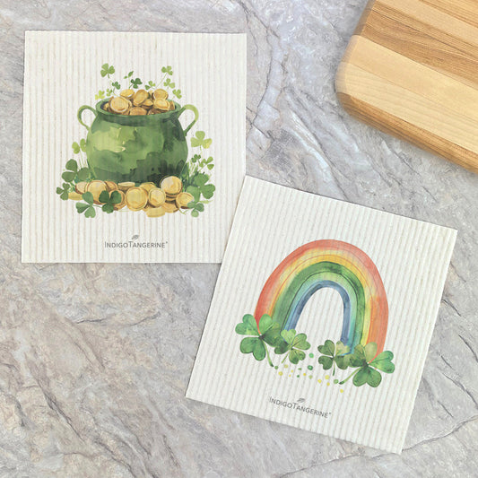 Lucky Rainbow - St. Patrick's Day 2pk Eco Swedish Dishcloth